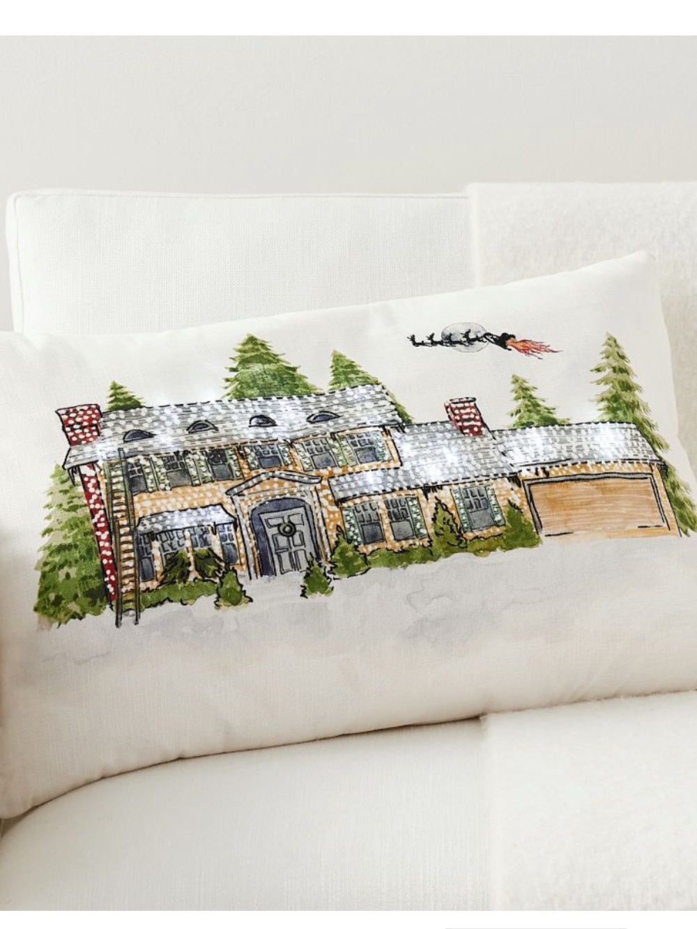 Pottery Barn National Lampoons Christmas Vacation Light Up Lumbar Holiday Pillow
